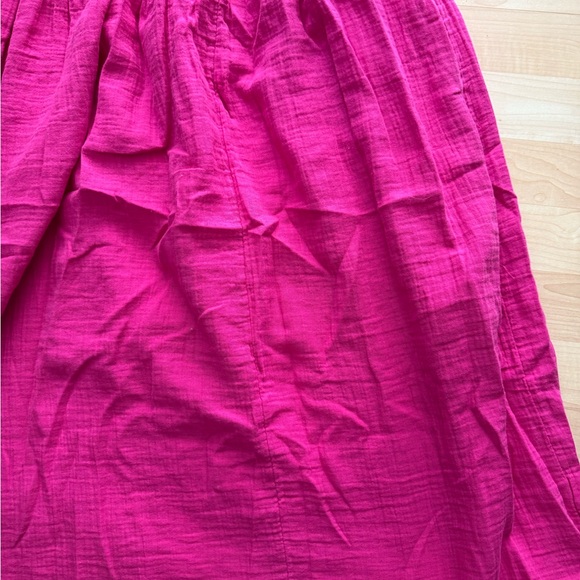 Gap Fuschia Pull On Linen Blend Skirt XL - Picture 2 of 6